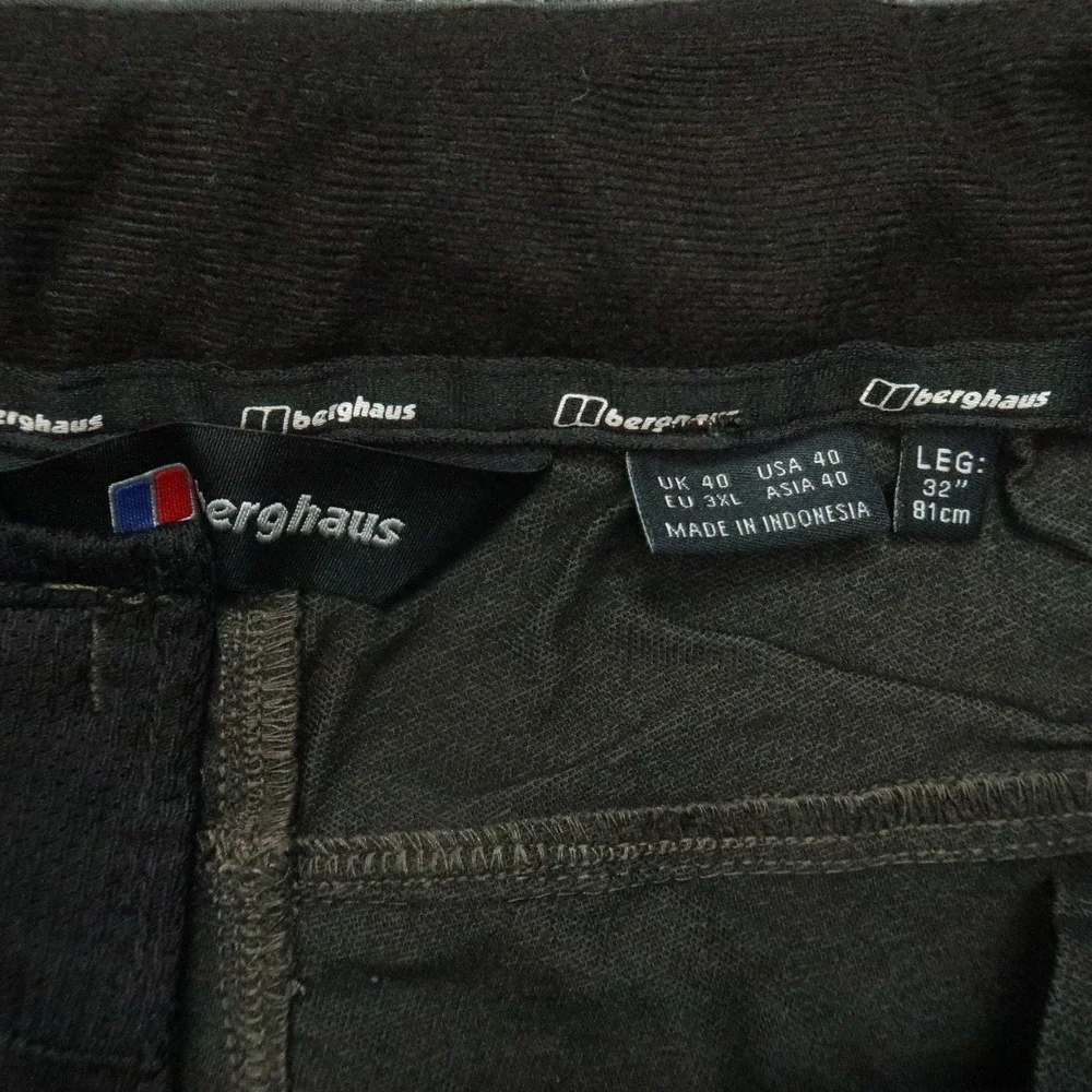 Berghaus Pants‎ Men 40x32 Gray Vapour Light Belted Zip Pockets Hiking